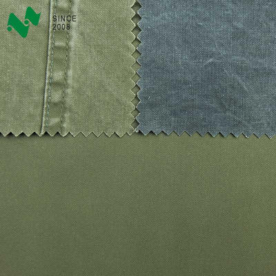 Faded wash retro fabric 100% Cotton canvas solid dye+ Pigment print fabric for coat