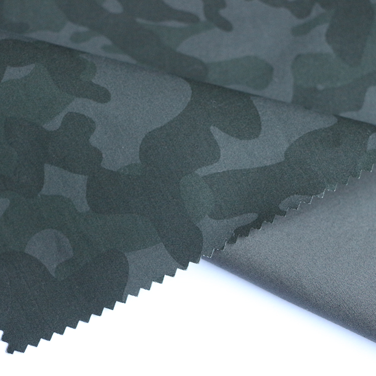 Cotton twill camouflage print fabric for trench coat